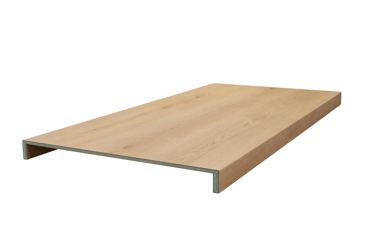 Floer Trap Overzettreden – Grijsbeige Eiken Dubbeltrede 138 cm